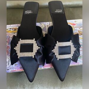 NWB Jeffrey Campbell Sit Pretty Satin Flats